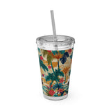 Sunsplash Tropical Piano Design 01 on Tumbler with Straw - 16oz, Perfect for Music Lovers