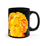 Beethoven Image 5 on Black mug 11oz