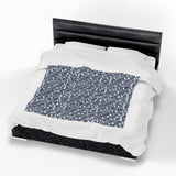 Music Notes Design 03 on Velveteen Plush Blanket for Music Lovers
