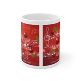 Merry Christmas Musical Notes Design on a Mug 11oz