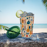 Sunsplash Musical Instruments Design 01 on Tumbler with Straw - 16oz, Perfect for Music Lovers