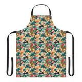 Tropical Piano Print Apron with 5-Color Straps | Perfect for Cooking & BBQ