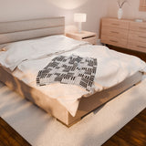 Piano Keys Design 01 on Velveteen Plush Blanket for Music Lovers