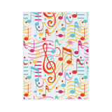Musical Notes Velveteen Minky Blanket 3