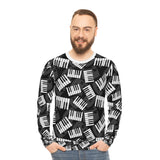 Piano Keys Design 03 on Lightweight Sweatshirt | Music Lover's Gift