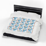 Beethoven Design 01 on Velveteen Plush Blanket for Music Lovers