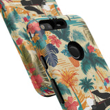 Tropical Piano Google Pixel Phone Case - Floral Design for Music Lovers