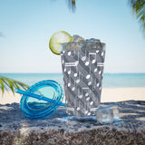 Music Notes Design 03 on Tumbler with Straw - 16oz, Perfect for Music Lovers