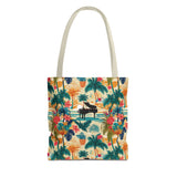 Tropical Piano Tote Bag - Stylish Summer Accessory for Music Lovers