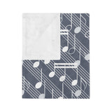 Musical Notes Velveteen Minky Blanket 1