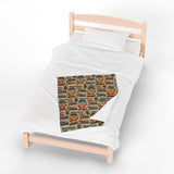 Musical Instruments Design 02 on Velveteen Plush Blanket for Music Lovers