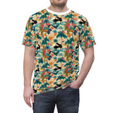 Tropical Piano Graphic Unisex Tee for Music Lovers