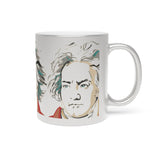 Beethoven Design 03 on Metallic Mug (Silver / Gold) 11 oz Beautiful Design For Music Lovers
