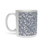 Musical Notes Design 03 on Metallic Mug (Silver / Gold) 11 oz Beautiful Design For Music Lovers