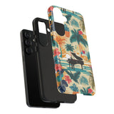 Tropical Piano Samsung Galaxy Phone Case - Floral Design for Music Lovers