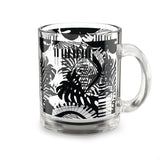 Piano Keys Design 02 on Glass Mug - 10oz Coffee Cup for Music Lovers
