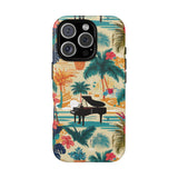 Tropical Piano iPhone Case - Floral Design for Music Lovers