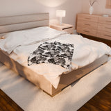 Piano Keys Design 02 on Velveteen Plush Blanket for Music Lovers