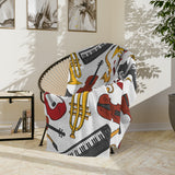 Musical Instruments Velveteen Minky Blanket 4