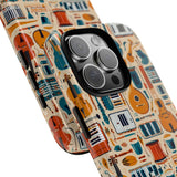 Musical Instruments Design 01 on iPhone Case - Floral Design for Music Lovers