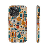 Musical Instruments Design 01 on iPhone Case - Floral Design for Music Lovers