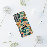 Tropical Piano Samsung Galaxy Phone Case - Floral Design for Music Lovers
