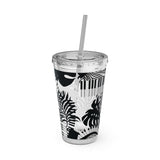 Piano Keys Design 02 on Tumbler with Straw - 16oz, Perfect for Music Lovers