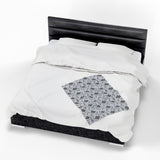 Piano Keys Design 04 on Velveteen Plush Blanket for Music Lovers