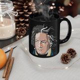 Beethoven Image 7 on Black mug 11oz