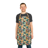 Tropical Piano Print Apron with 5-Color Straps | Perfect for Cooking & BBQ