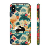 Tropical Piano iPhone Case - Floral Design for Music Lovers