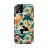 Tropical Piano Google Pixel Phone Case - Floral Design for Music Lovers