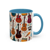 Musical Instruments Design 03 on Accent Coffee Mug - Beautiful Design for Music Lovers