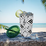 Piano Keys Design 04 on Tumbler with Straw - 16oz, Perfect for Music Lovers