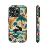 Tropical Piano iPhone Case - Floral Design for Music Lovers