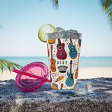 Sunsplash Musical Instruments Design 03 on Tumbler with Straw - 16oz, Perfect for Music Lovers