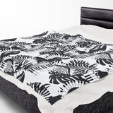 Piano Keys Design 02 on Velveteen Plush Blanket for Music Lovers