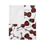 Lovely Violins Velveteen Minky Blanket 1