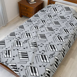 Piano Keys Design 04 on Velveteen Plush Blanket for Music Lovers