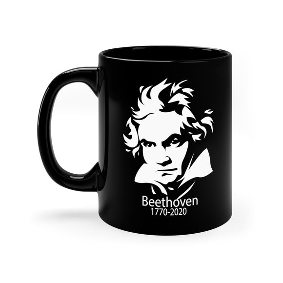 Beethoven 1770-2020 Image on 11oz Black Mug