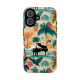 Tropical Piano iPhone Case - Floral Design for Music Lovers