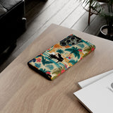 Tropical Piano Samsung Galaxy Phone Case - Floral Design for Music Lovers