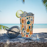 Sunsplash Musical Instruments Design 01 on Tumbler with Straw - 16oz, Perfect for Music Lovers