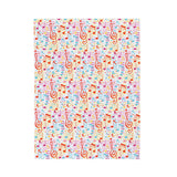 Music Notes Design 01 on Velveteen Plush Blanket for Music Lovers