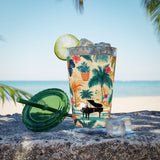 Sunsplash Tropical Piano Design 01 on Tumbler with Straw - 16oz, Perfect for Music Lovers