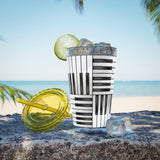 Piano Keys Design 01 on Tumbler with Straw - 16oz, Perfect for Music Lovers