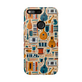Musical Instruments Design 01 on Google Pixel Phone Case - Floral Design for Music Lovers
