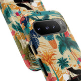 Tropical Piano Google Pixel Phone Case - Floral Design for Music Lovers
