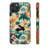 Tropical Piano iPhone Case - Floral Design for Music Lovers