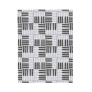 Piano Keys Design 01 on Velveteen Plush Blanket for Music Lovers